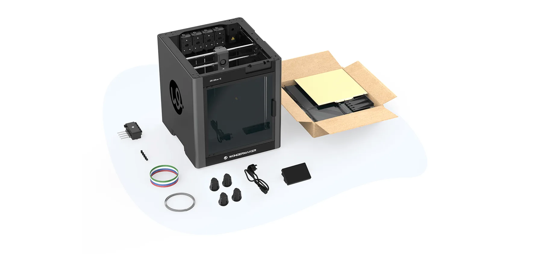 WonderMaker ZR Ultra-S kutu içeriği ve aksesuar görseli